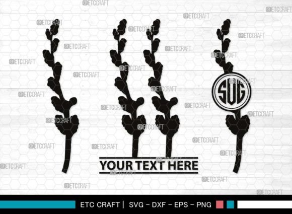 Download Pussy Willow Monogram, Spring Nature Svg - Spring Collection