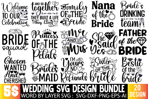 Download Wedding SVG Bundle - Wedding svg bundle Collection