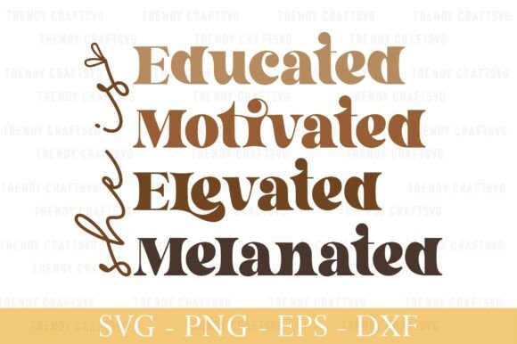 Download She is Educated Motivated Elevated - Premium Resources