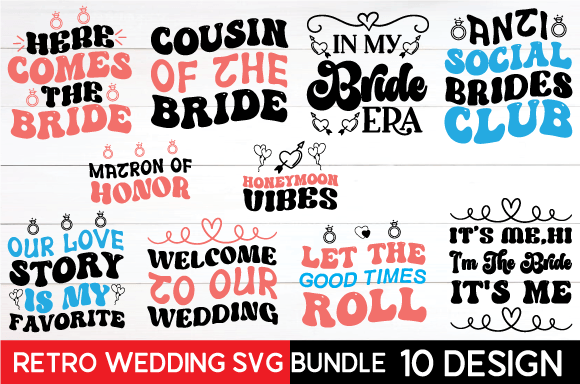 Download Retro Wedding Svg Bundle - Wedding svg bundle Collection