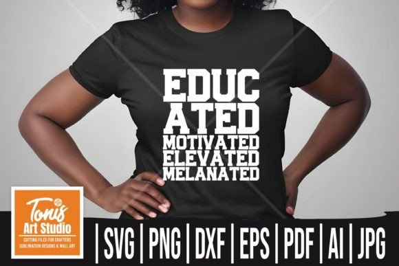 Download Elevated Melanated SVG File, Black Woman - Premium Resources