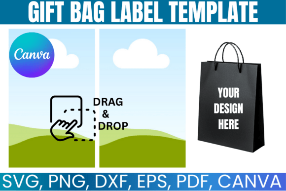 Download Gift Bag Label Template SVG - Label template Collection