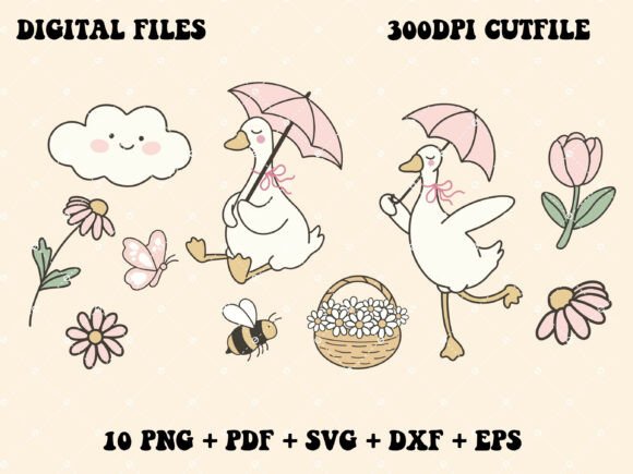 Download Silly Goose Spring Svg Png Cutfiles - Spring Collection